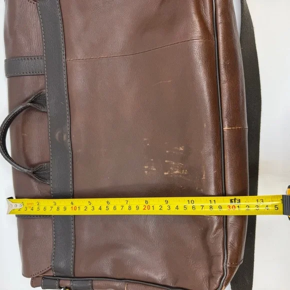 Fossil MBG9153 Estate Leather Messenger Bag Brown Laptop Crossbody - Picture 7 of 16